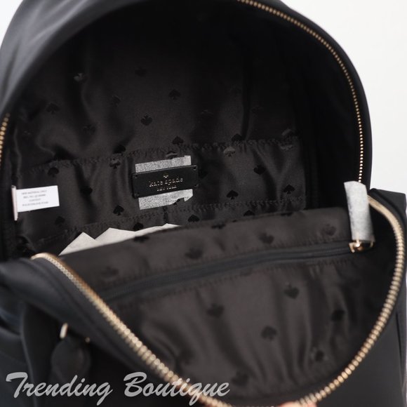 NWT Kate Spade New York Chelsea Medium Nylon Backpack in Black - Picture 11 of 11
